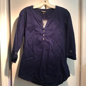Express Navy Blue Top